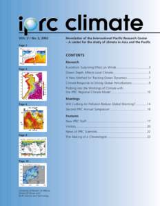 VOL. 2 / No. 2, 2002  Newsletter of the International Pacific Research Center – A center for the study of climate in Asia and the Pacific  Page 2