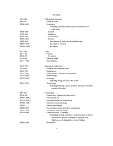 Library of Congress Classification:Class B -- Philosophy /  Psychology /  Religion / Ethics / Psychology / Applied ethics / Applied psychology / Science / Pragmatism / Philosophy / Behavior / Behavioural sciences