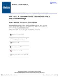 Two Faces of Media Attention: Media Storm Versus Non-Storm Coverage
