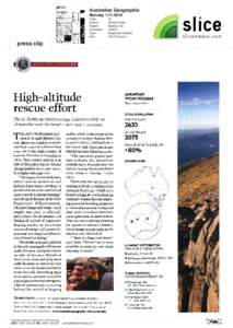 Australian Geographic MondayPage: Section: Region: Circulation: