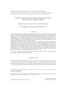 INTERNATIONAL JOURNAL FOR NUMERICAL METHODS IN ENGINEERING This is a preprint of an article published in Int. J. Numer. Meth. Engng , 76 (6), pp, 2008 Published online in Wiley InterScience (www.interscience.wil