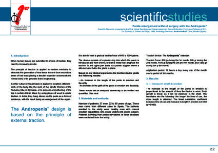 scientificstudies Penile enlargement without surgery with the Andropenis® Scientific Research presented in the First Virtual Sexology and Hispanoamerican Sexual Education Congress (February[removed]Dr. Eduardo A. Gómez 