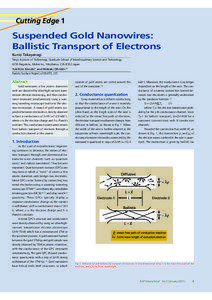 Cutting Edge 1  Suspended Gold Nanowires: