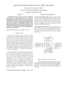 Multiple DC Field Pulse Mediated Fusion of RBC with Amnion S. Biswas, S. K. Guha, and S. Anand Center for Bio-Medical Engineering, Indian Institute Technology, New Delhi[removed]ABSTRACT