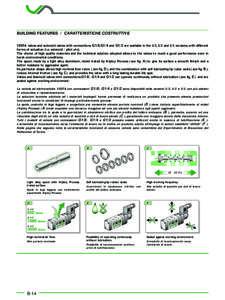 BUILDING FEATURES / CARATTERISTICHE COSTRUTTIVE VESTA valves and solenoid valves with connections G1/8,G1/4 and G1/2 are available in the 3/2, 5/2 and 5/3 versions, with different forms of actuation (i.e. solenoid / pilo