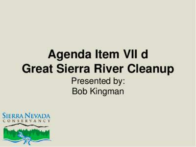 Great Sierra River Cleanup Final Report