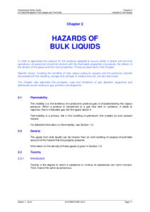International Safety Guide for Inland Navigation Tank-barges and Terminals Chapter 2 Hazards of bulk liquids