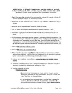 ASSOCIATION OF BOXING COMMISSIONS UNIFIED RULES OF BOXING