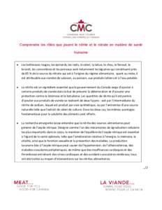 Comprendre les rôles que jouent le nitrite et le nitrate en matière de santé humaine • Les betteraves rouges, les épinards, les radis, le céleri, la laitue, le chou, le fenouil, le brocoli, les concombres et les p