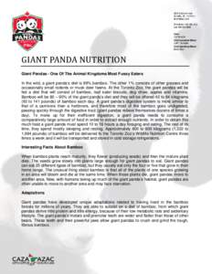 Microsoft Word - Toronto Zoo Giant Panda Media Kit - Nutrition.docx