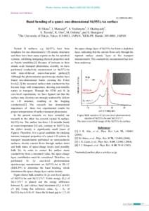 Photon Factory Activity Report 2004 #22 Part BSurface and Interface 1C/2002S2-002  Band bending of a quasi- one-dimensional Si(553)-Au surface