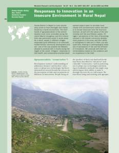 Mountain Research and Development  Kimber Haddix McKay Alex Zahnd Catherine Sanders Govinda Nepali