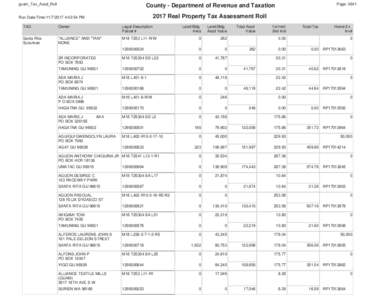 guam_Tax_Assd_Roll  Page: 3641 County - Department of Revenue and Taxation 2017 Real Property Tax Assessment Roll