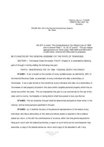 Filed for intro on[removed]SENATE BILL 8037 By Rochelle HOUSE BILL 28 of the Second Extraordinary Session By Head