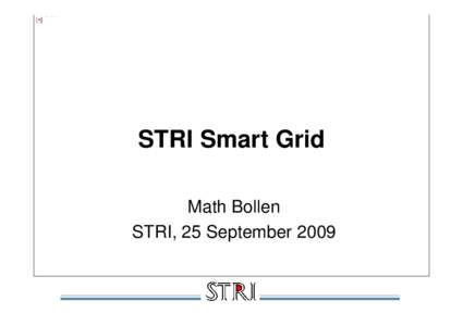 3-4 Math Bollen STRI_Smart-grid_ 25 sep 2009.ppt
