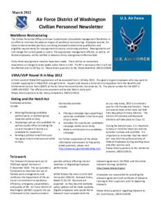 March[removed]U.S. Air Force Air Force District of Washington Civilian Personnel Newsletter