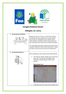 Douglas National School Killorglin, Co. Kerry 1. Green-Schools Committee Students from 4th to 6th class sit on the Green-Schools committee with their principal and one class teacher. Anyone who was interested to be a mem