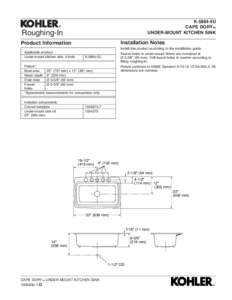 K-5864-5U CAPE DORYTM UNDER-MOUNT KITCHEN SINK Roughing-In