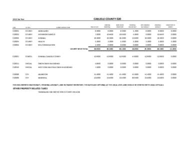 CARLISLE COUNTY[removed]Tax Year REAL ESTATE