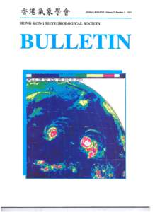 HKMetS BULLETIN, Volume 3, Number 1, 1993  HONG KONG METEOROLOGICAL SOCIETY About the cover