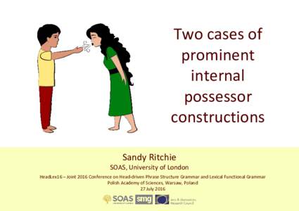 Two cases of prominent internal possessor constructions Sandy Ritchie
