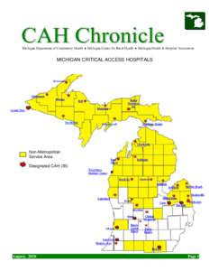 Michigan Department of Community Health  Michigan Center for Rural Health  Michigan Health & Hospital Association  MICHIGAN CRITICAL ACCESS HOSPITALS Keweenaw