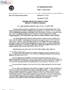 Pain / Suffering / Torture Memos / United States Department of Justice / Torture and the United States / Cruel and unusual punishment / Ethics / Torture / Human rights abuses