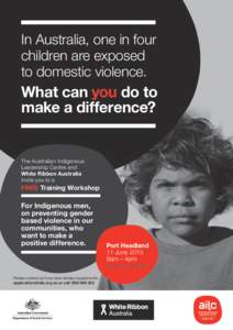 In Australia, one in four children are exposed to domestic violence. What can you do to make a difference?