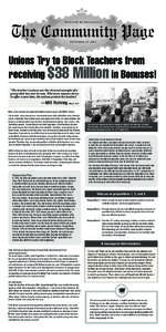 Pa i d for by Mel a l euc a  Se p t e m be r 2 3 , [removed]Unions Try to Block Teachers from receiving $38 Million in Bonuses!