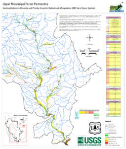 Upper Mississippi Forest Partnership Existing Bottomland Forests and Priority Areas for Bottomland AfforestationLand Cover Update) Anoka TWIN CITIES Ramsey