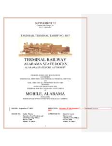 Switching and terminal railroad / Demurrage / Terminal Railroad / Interstate Commerce Commission / Switching / Mobile /  Alabama / Transport / Terminal Railway Alabama State Docks / Geography of Alabama