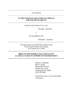 No[removed]IN THE UNITED STATES COURT OF APPEALS FOR THE FIFTH CIRCUIT ASSET FUNDING GROUP, LLC, et al., Plaintiffs - Appellees, v.