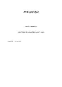 Demat account / Finance / Investment / Settlement / Business / United States securities law / United States Securities and Exchange Commission / Unidroit convention on substantive rules for intermediated securities / Securities / Stock market / Financial economics