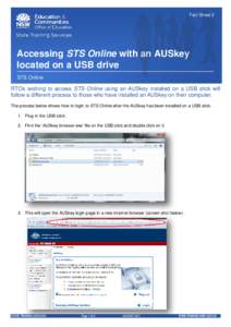 Fact Sheet 3: Accessing STS Online with an AUSkey located on a USB Drive