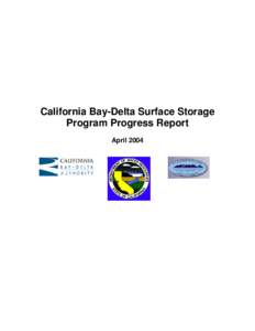 California Bay-Delta Surface Storage Program Progress Report