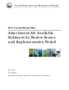 Coastal Protection and Restoration Authority  150 Terrace Avenue, Baton Rouge, LA 70802 |  | www.coastal.la.gov 2017 Coastal Master Plan