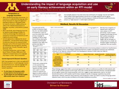 Understanding the impact of language acquisition and use on early literacy achievement within an RTI model Alisha Wackerle-Hollman, Ph.D, Stephanie Brunner, José Palma, Lillian Durán Ph.D., Michael Rodriguez Ph.D. Pers