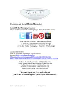 Professional Social Media Managing