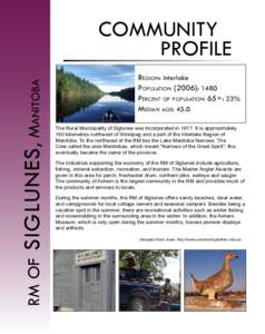 RM OF 	SIGLUNES , Manitoba COMMUNITY PROFILE