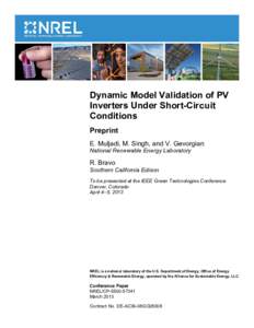 Dynamic Model Validation of PV Inverters Under Short-Circuit Conditions: Preprint
