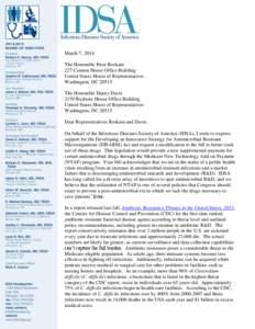 March 7, 2014 The Honorable Peter Roskam 227 Cannon House Office Building United States House of Representatives Washington, DC[removed]The Honorable Danny Davis