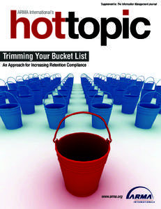 hottopic  Supplement to The Information Management Journal ARMA International’s
