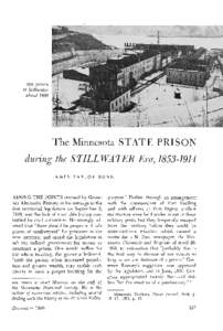 The Minnesota State Prison during the Stillwater era, [removed].