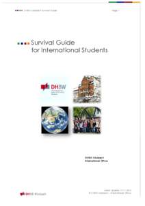 DHBW Mosbach Survival Guide  Page 1 Survival Guide for International Students