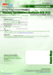 Vaccines IndiaConference Guide 8th Indo Global summit and Expo on  Vaccines, Therapeutics & Healthcare (VTH-2015)