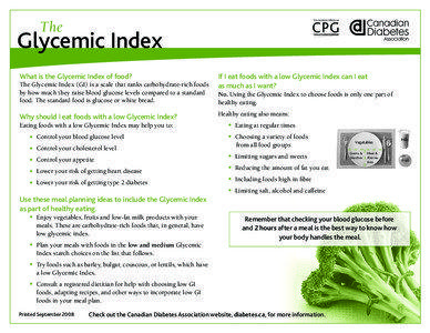 The  Glycemic Index