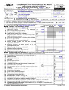 990-T  Form Department of the Treasury Internal Revenue Service