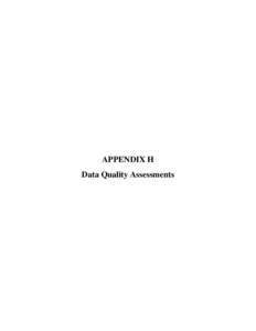 APPENDIX H Data Quality Assessments Data Quality Assessment Collection of Stack Gas in all Isokinetic Sampling Trains Analyte(s)