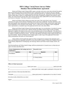 Microsoft Word - HWS College Survey Data Disclosure Agreement.doc