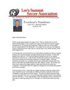 Presidents Spring 2011 Newsletter[1]